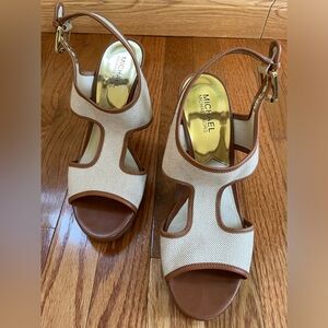 Michael Kors summer sandals brown, women's size 9 1/2.